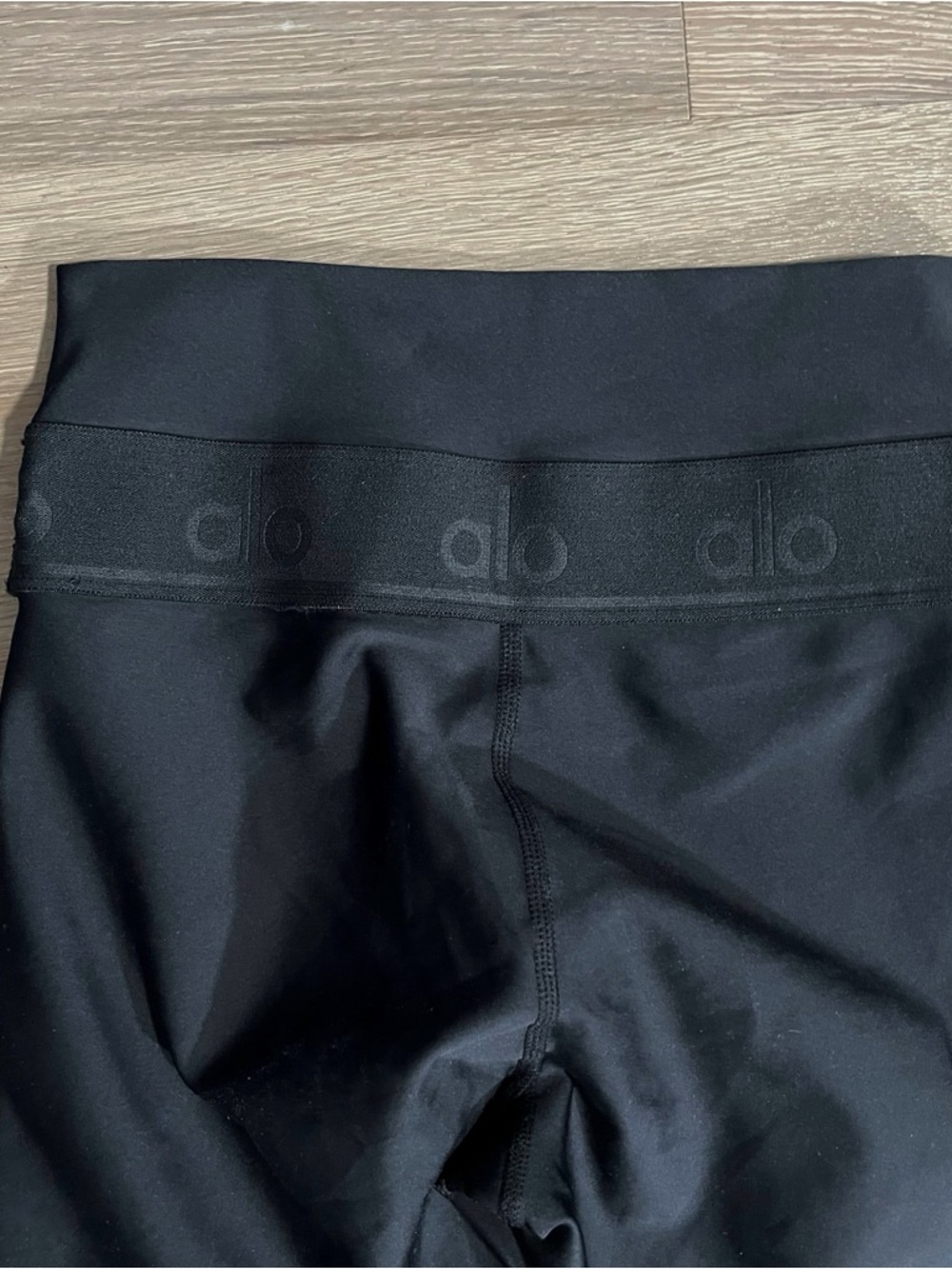 ALO Yoga Black High Waist Fitness Leggings Logo Waistband S - Picture 7 of 7